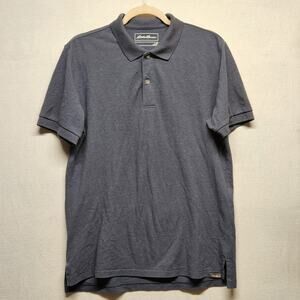 Eddie Bauer Shirt Men's Size M Blue 2 Button Active Polo
